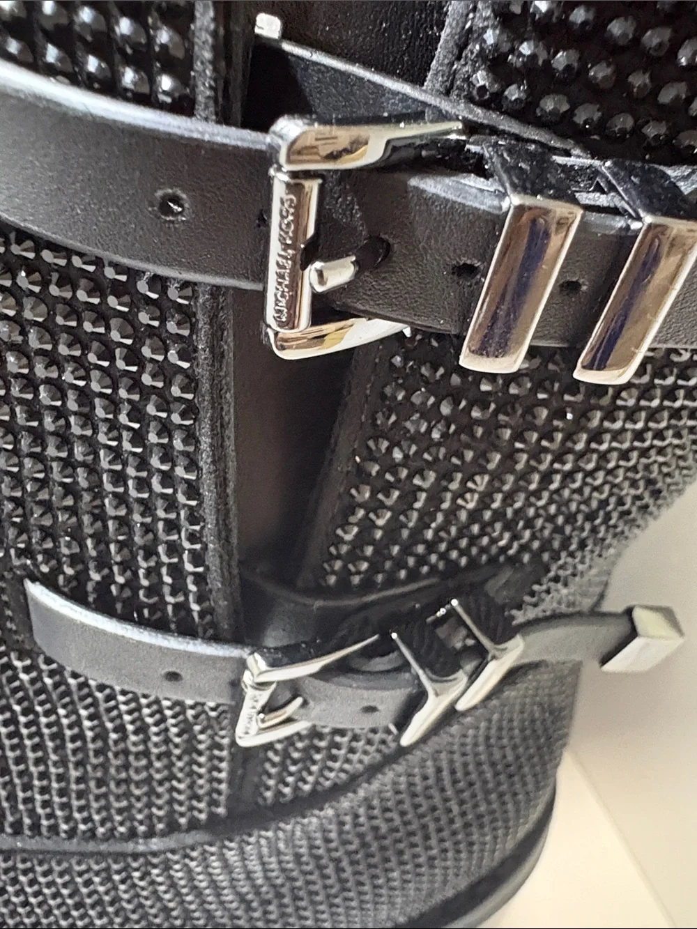 Michael Kors Darlington flat Black bootie with hot fixed stones